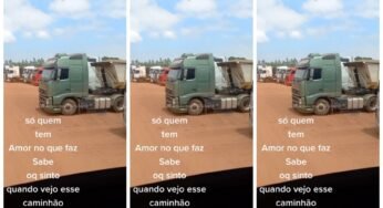 Caminhoneiro reencontra caminhão que já trabalhou e se emociona