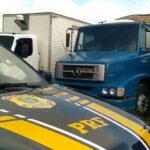 Caminhão é retido pela PRF após caminhoneiro declarar que não possuía nota fiscal da mercadoria transportada