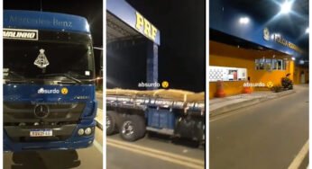 Caminhoneiro fica retido por 3 dias pela PRF para remover imagem de nossa senhora aparecida