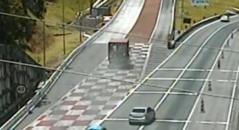 Motorista evita acidente ao usar área de escape em Guaratuba