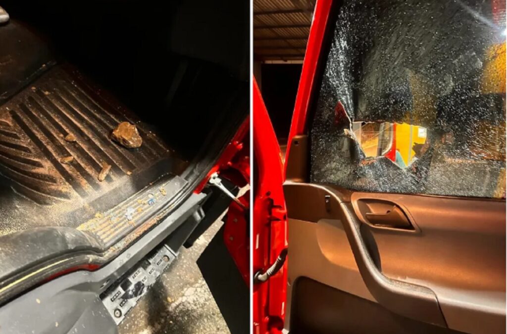 Criminosos atiram pedras em caminhoneiro para tentar assaltá-lo, na BR — 316