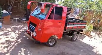 Caminhão caseiro com motor Honda 150 cilindradas
