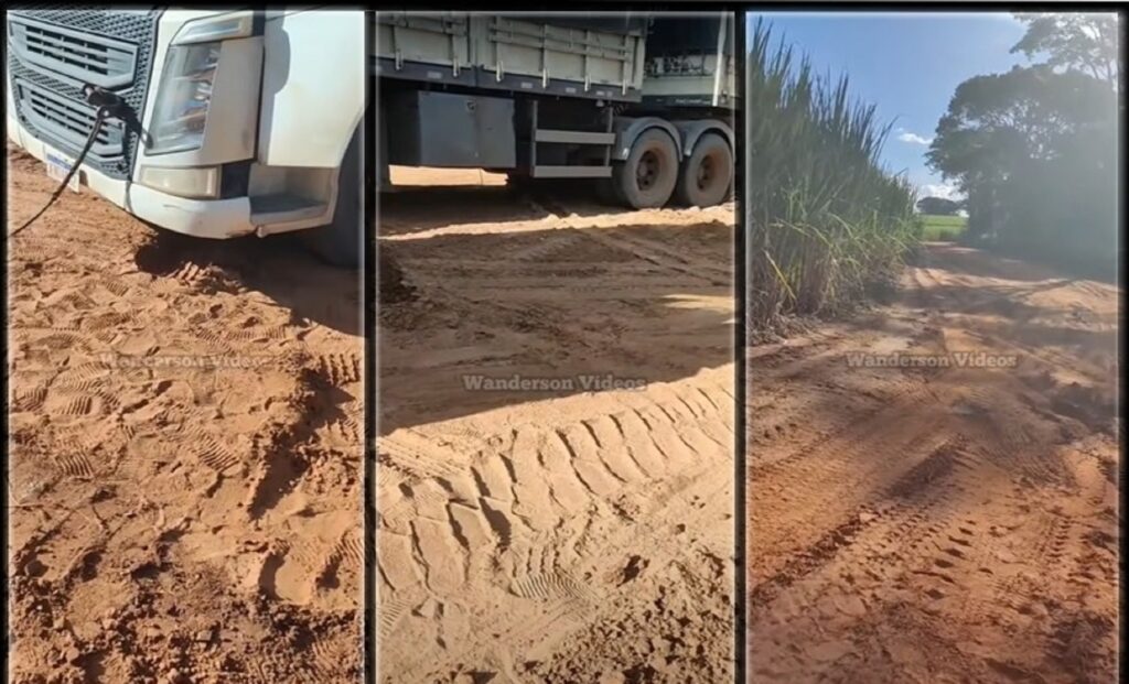Caminhoneiro atola carreta por erro de GPS e clama a Deus por um milagre