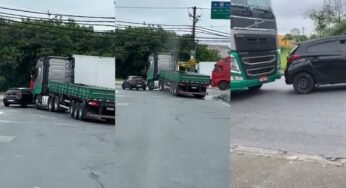 Video: Discussão no trânsito gera confusão e prejuízo