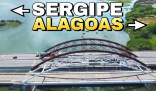 Conheça o trecho da ponte do Rio São Francisco, na divisa dos estados Alagoas e Sergipe