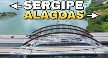 Conheça o trecho da ponte do Rio São Francisco, na divisa dos estados Alagoas e Sergipe