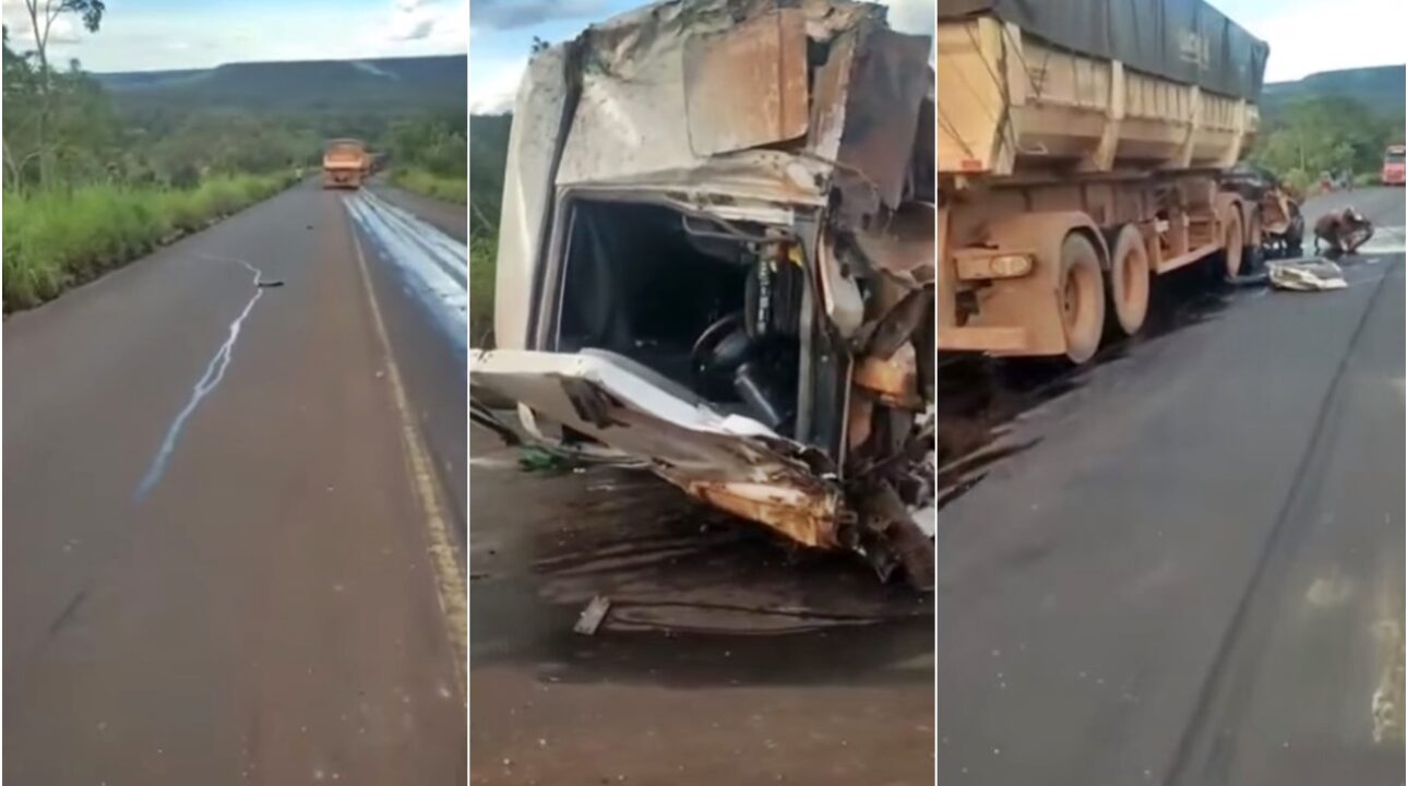 Caminhoneiro fica gravemente ferido após acidente arrancar cabine do veículo