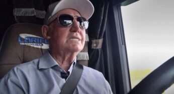 Caminhoneiro com 82 anos e ainda dirigir bitrem