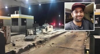 Caminhoneiro que colidiu contra posto de cobrança de pedágio morre no hospital