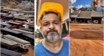 Caminhoneiro dá “bicicleta” em colega de estrada no descarregamento da carga