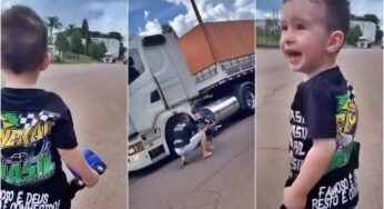 Vídeo: Filho de caminhoneiro espera pai ansiosamente