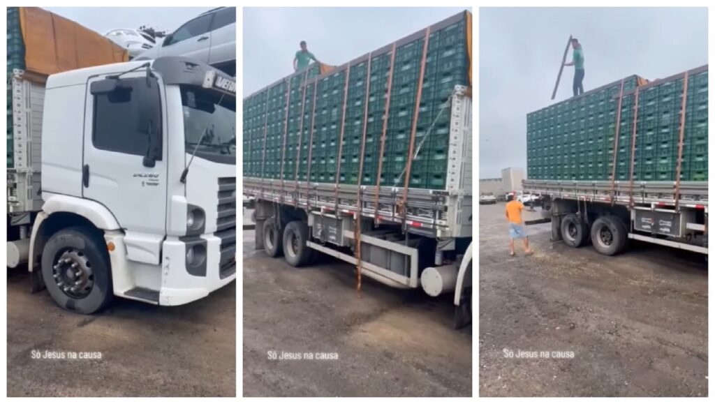 PRF apreende caminhão com carga perecível e só autoriza o transbordo 1 dia após a apreensão