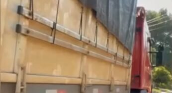 Caminhoneiro troca placa de carreta em reforma e acaba preso pela PRF