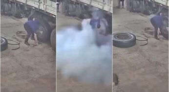 Borracheiro morre após fazer manutenção em pneu de caminhão