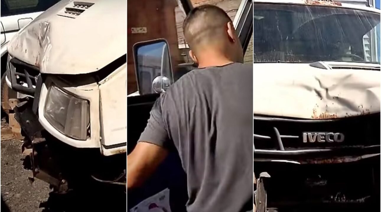 Caminhoneiro pede ajuda para consertar caminhão após ser destruido por ladrões