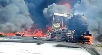 Perícia aponta perda de controle após redutor de velocidade como causa do acidente com caminhão-tanque na BR-101