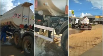 Você já viu esse procedimento com caminhão tanque?