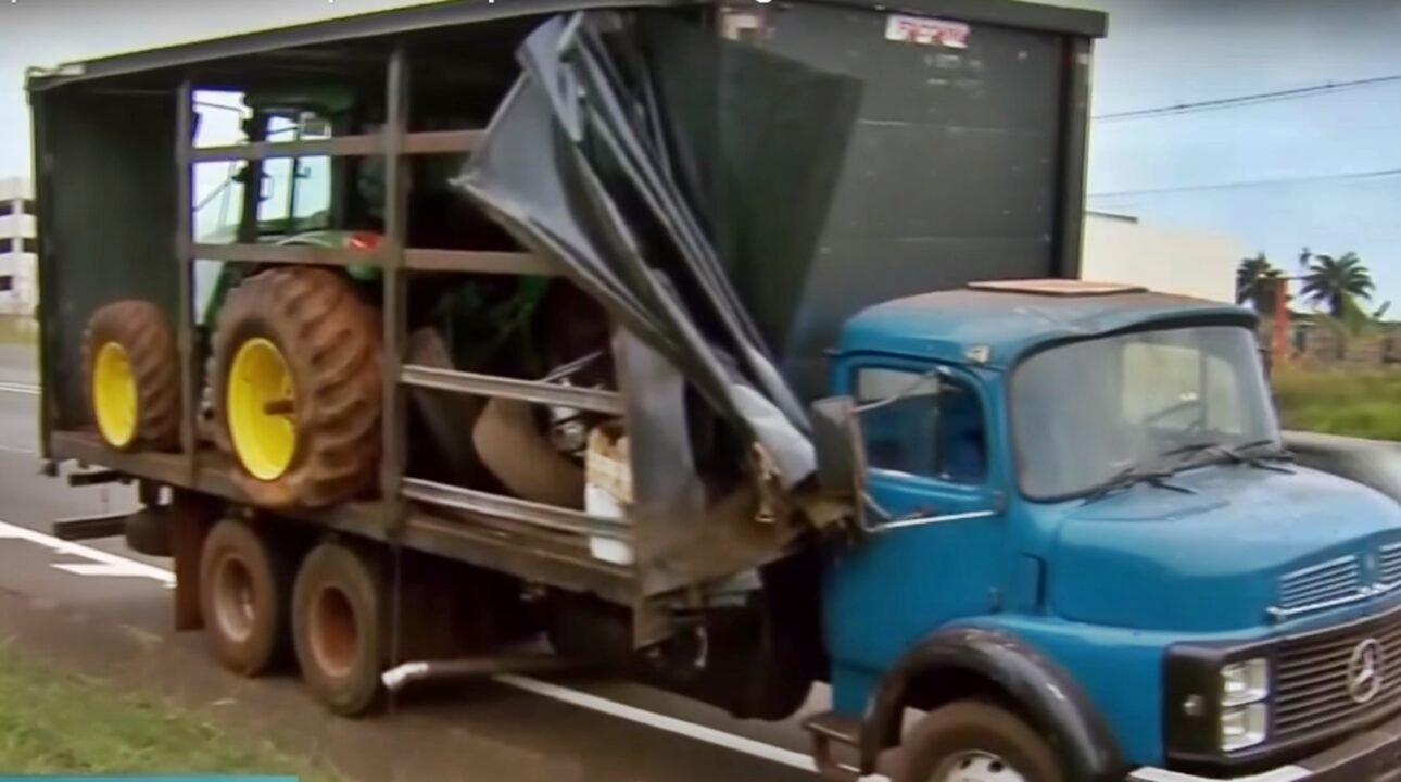 Caminhoneiro foi preso conduzindo veículo com produtos agrícolas roubados