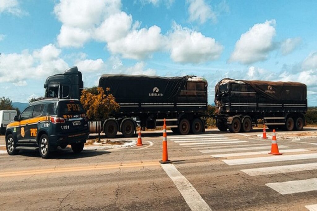 Caminhoneiro é multado em R$ 120 mil por transportar 52 toneladas de castanha sem nota fiscal