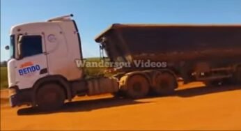 Caminhoneiro flagra misteriosa carreta abandonada