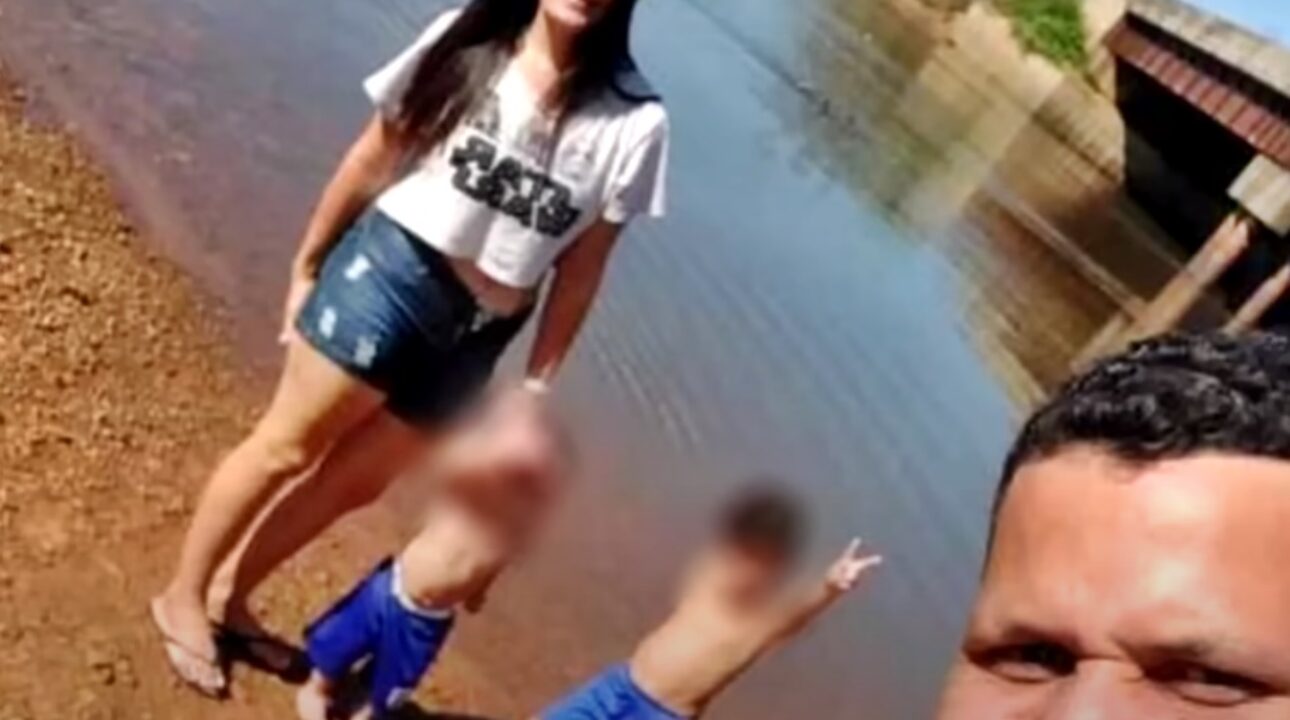 Esposa de caminhoneiro tenta salvar ele e o filho de afogamento e some no rio