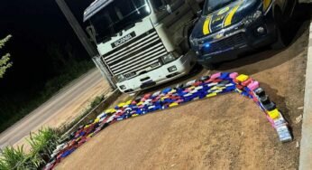 PRF encontra mais de 200 kg de drogas em tanque de combustível de caminhão