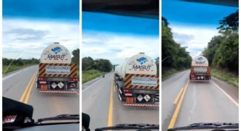 Caminhoneiro andando a 65 km/h revela o motivo que prefere andar à noite