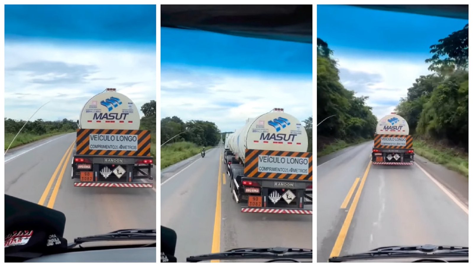 Caminhoneiro andando a 65 km/h revela o motivo que prefere andar à noite