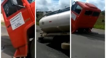 Falta de manutenção parte caminhão ao meio