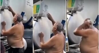 Caminhoneiro mostra como tomar banho no caminhão de forma econômica