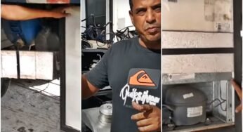 Caminhoneiro mostra como economizar utilizando uma geladeira residencial no caminhão