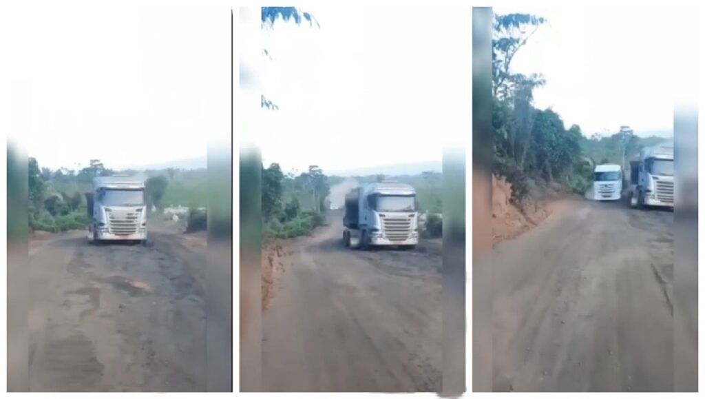 Caminhoneiro trava carreta em subida na sua primeira viagem