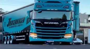 Transportadora de SC adquire um Scania de 770cv para puxar uma carreta LS