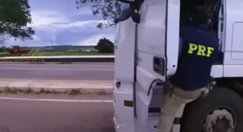PRF recebe denúncia e fiscaliza caminhoneiro com suposta direção perigosa