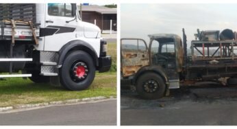 Caminhoneiro pede ajuda após veículo pegar fogo em rodovia do Paraná