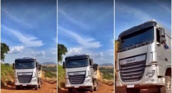 Video: Caminhoneiro mostra que o Daf XF tem potência de sobra.