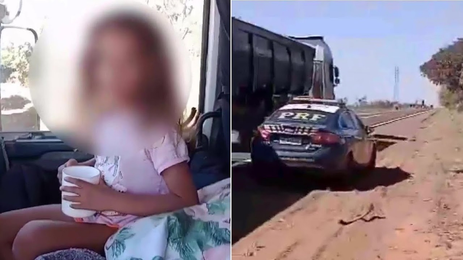 Caminhoneiro encontra criança perdida em estrada do Mato Grosso do Sul e decide resgatá-la