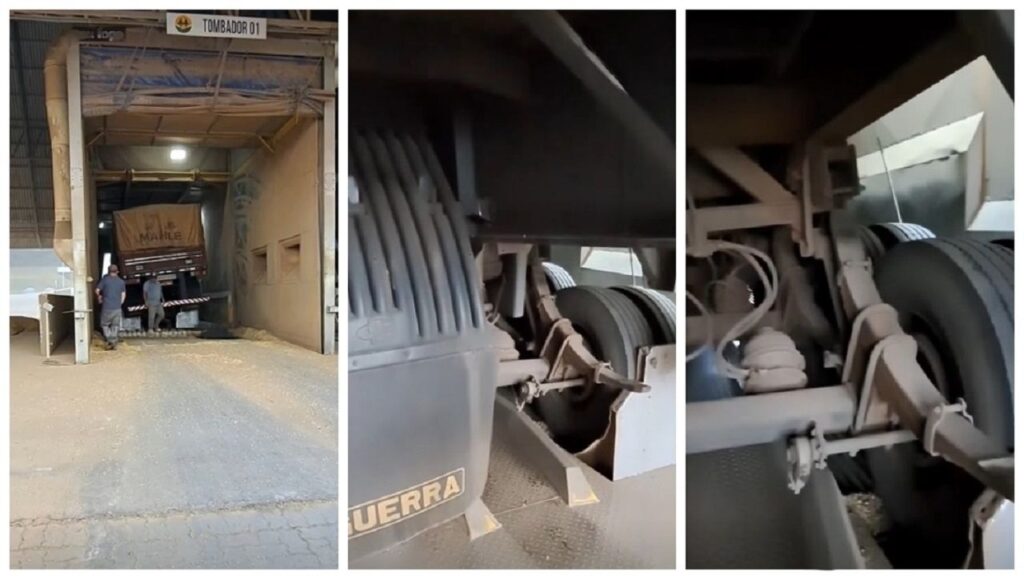 Tombador causa prejuízo para caminhoneiro que tentava descarregar