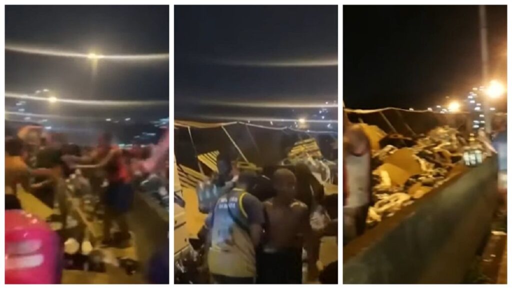 Caminhão carregado de refrigerantes é saqueado no Rio de Janeiro com a presença da PRF