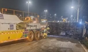 Carreta com problemas nos freios causa acidente em BH