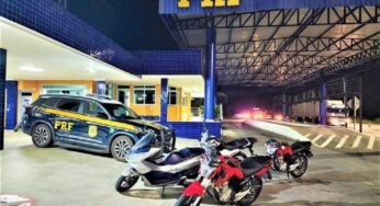 PRF encontra 04 motos roubadas em bagageiro de ônibus