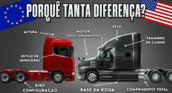 Qual é a diferença entre os caminhões europeus e americanos?