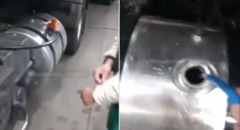 Caminhoneiro satiriza a exigência de boas médias no consumo do diesel