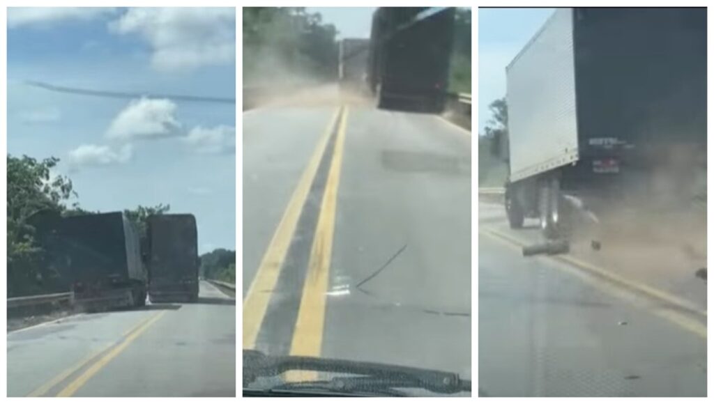 Caminhoneiro atinge carreta boiadeiro após fechada em Rodovia