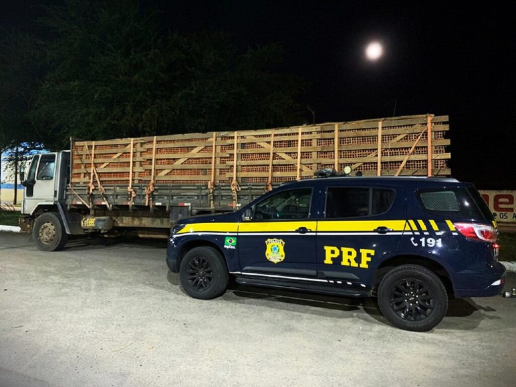 PRF flagra motorista de caminhão transportando mercadoria sem a nota fiscal