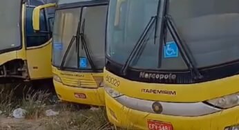 Conheça o cemitério com dezenas de ônibus da Itapemirim