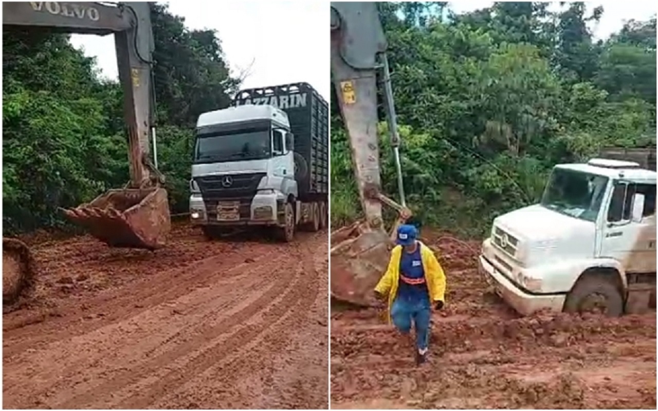 Desafios nas estradas brasileiras: caminhoneiros enfrentam ladeiras sem asfalto