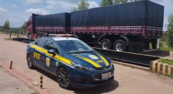 Motorista de bitrem é detido por crime ambiental ao transportar madeira ilegalmente na BR-010