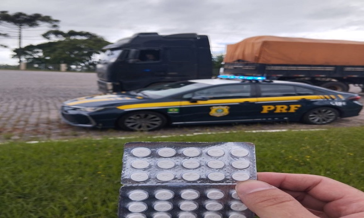 PRF prende caminhoneiro com comprimidos de rebite