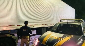 PRF apreende caminhão com sinais de adulteração na BR-116